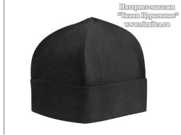 Скуфья льняная с отворотом